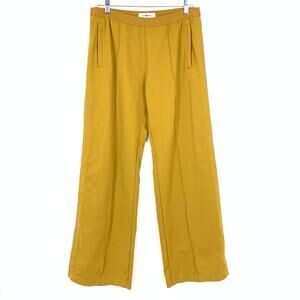 Tory Burch Sport Straight Leg Pants Womens Size Large Mustard Pull On Waist